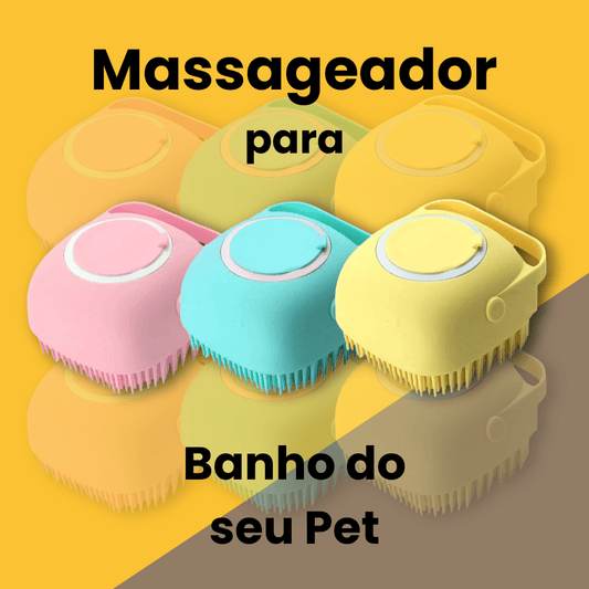 Escova Macia para Banho de Pets