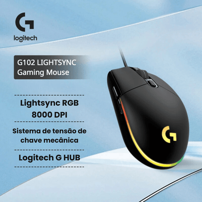 Mouse Logitech G102 8000DPI Com Fio